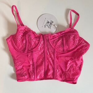 Princess Polly Pink Lace Bustier